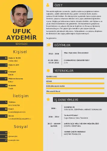 Sosyolog Cv Örnekleri cv indir